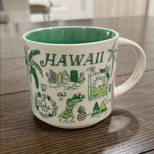 ALOHAS Tropical Green and White Mug